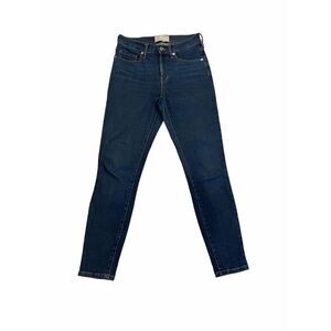 Everlane High-Rise Skinny Jeans Dark Indigo‎ Wash Ankle Length Size 26 Chic 90's